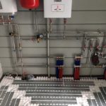 installation of heated floors to the boiler