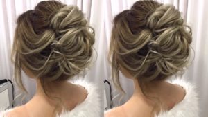 chignon disordinato per capelli corti