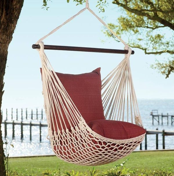 Ready-made wicker hammock chair.