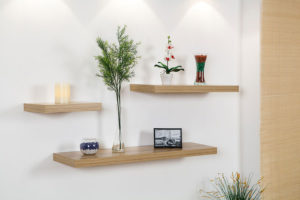 shelves with hidden fastening