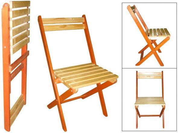 Folding chair with backrest