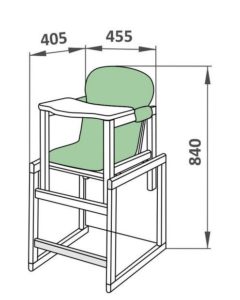 dimensione standard della sedia