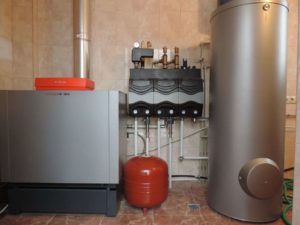 naka-install na gas boiler