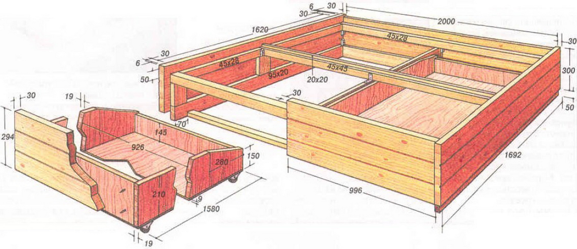 podium bed height