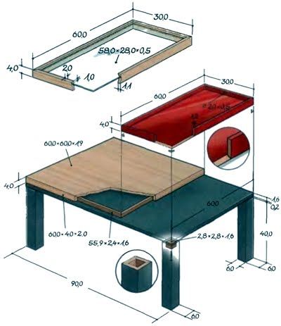 standard coffee table