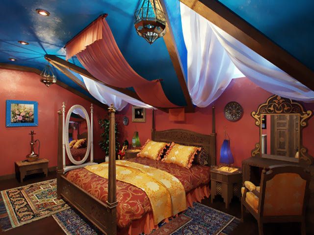 Decorative elements and accessories of the Moroccan bedroom.