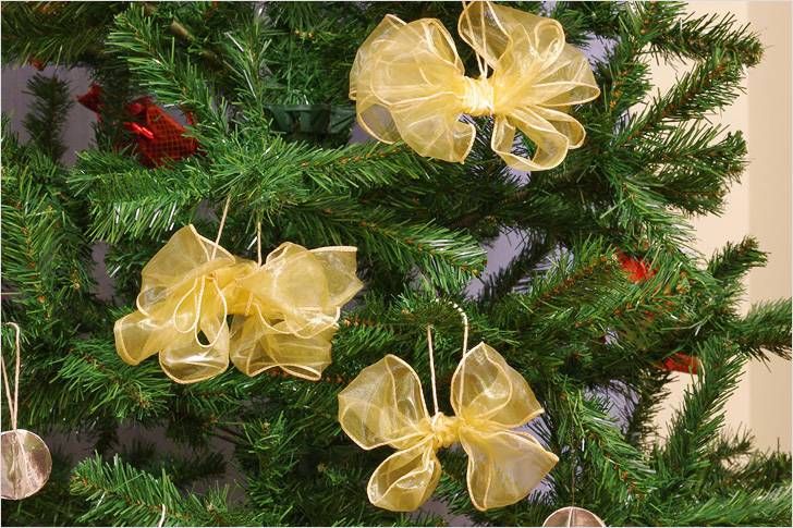 Fiocchi per albero di Natale fai da te