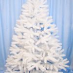 White artificial Christmas tree.