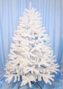 Sapin de Noël artificiel blanc.