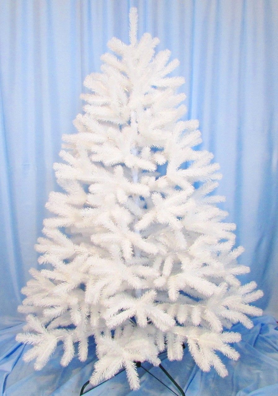 White artificial Christmas tree.