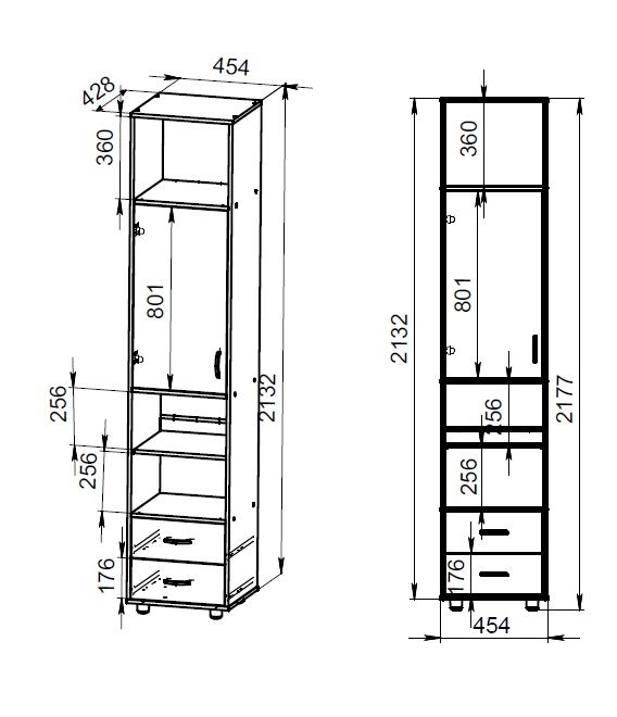 Dibujo de un estuche para el baño.