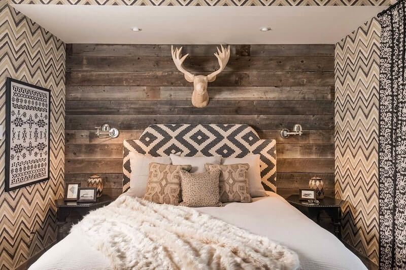 Rustic bedroom color.