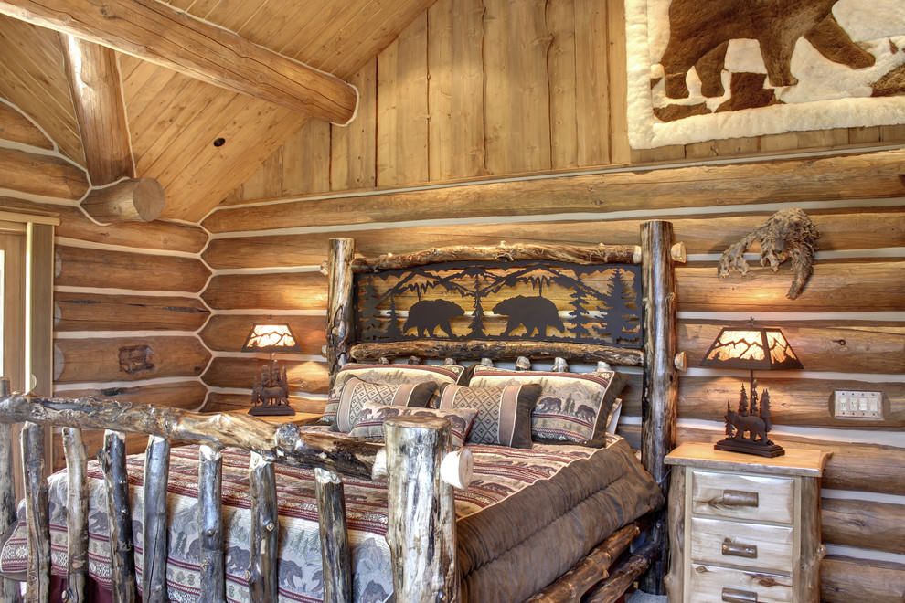 Rustic bedroom decor.