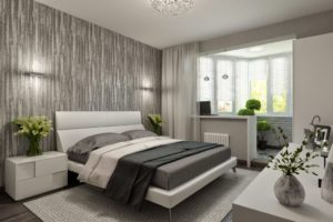 Bedroom design with balcony 