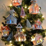 DIY cardboard Christmas tree house.