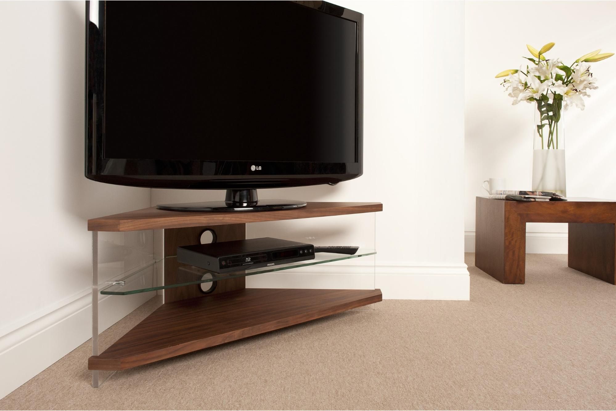 Corner TV stand.