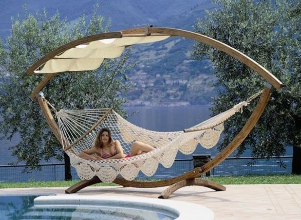 A version of a modern hammock.