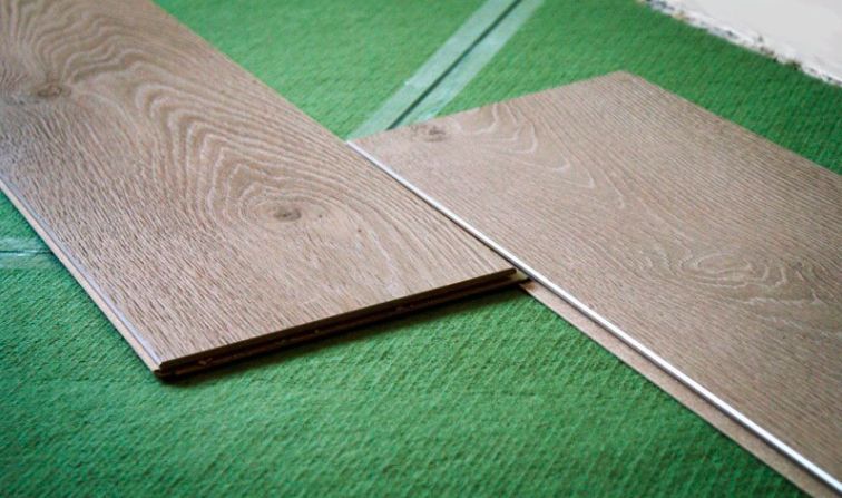 Coniferous underlay for laminate.