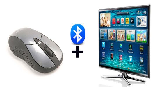 Connexió d'un ratolí mitjançant bluetooth a un televisor.