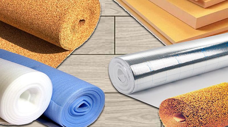 Iba't ibang mga underlay para sa laminate flooring.