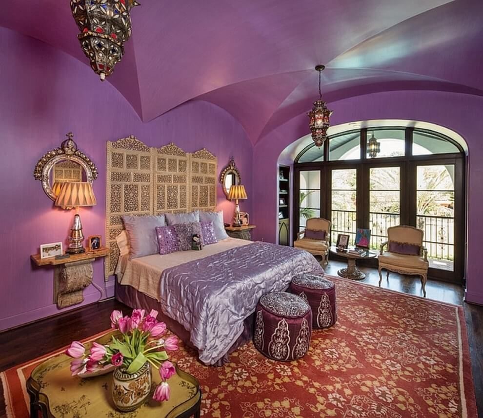 Moroccan bedroom lighting.