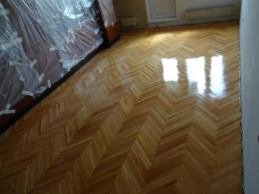 Parquet dopo la levigatura.