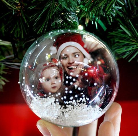 Những quả bóng tự làm có hình ảnh cho cây thông Noel