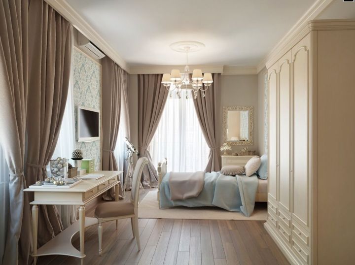 Curtains for a bright bedroom