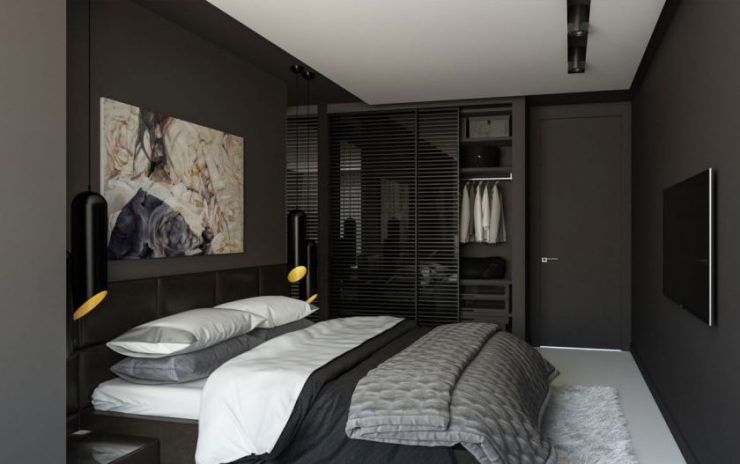 Chambre aux tons noirs