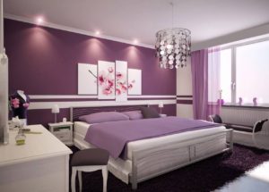 Chambre aux tons lilas