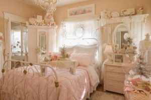 Sypialnia w stylu shabby chic