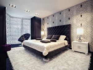 Art Deco style in the bedroom interior