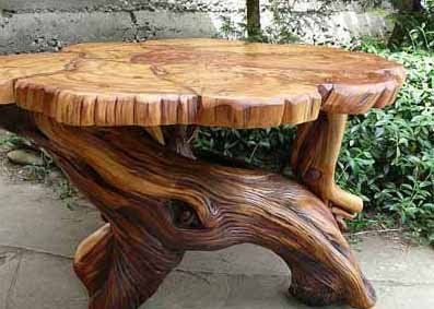 Solid wood table