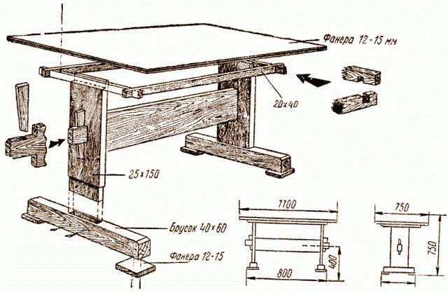 Mesa de madeira maciça