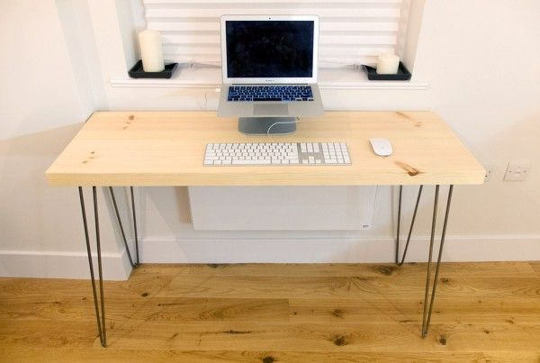 DIY table made from furniture board.