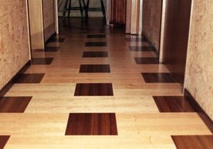 with imitation parquet