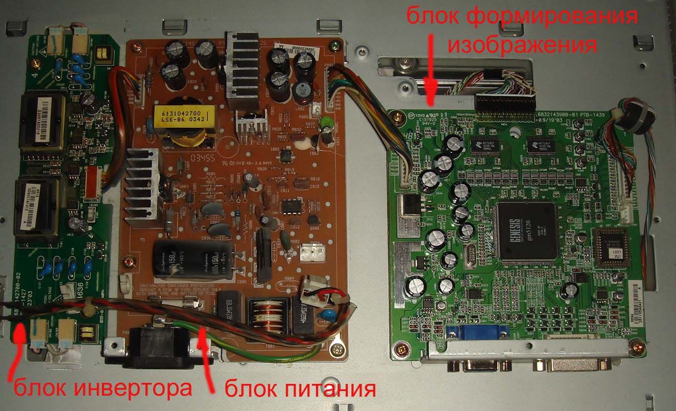 Napaka pretvornika v LCD TV.