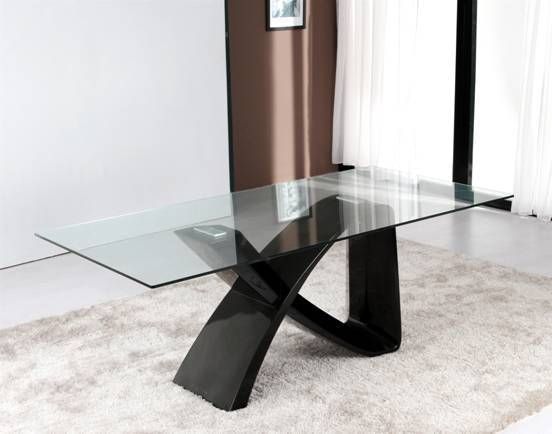 Glass coffee table.