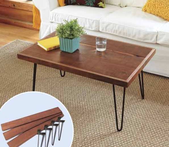 DIY metal coffee table.