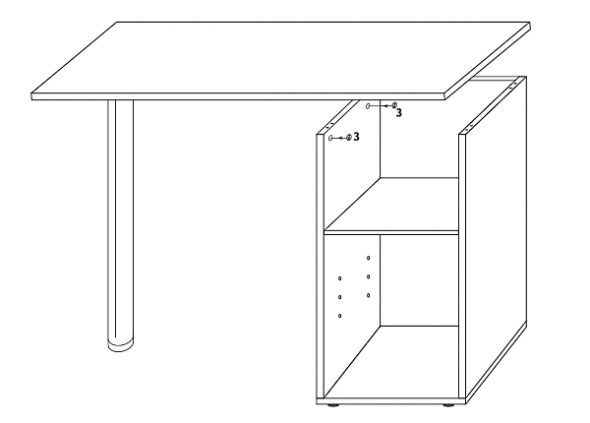 Dibuixos i dimensions de la taula de manicura de bricolatge