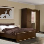 bedroom design with wenge-colored furniture photo