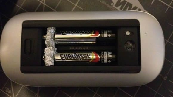 batteries and foil