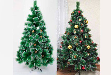 pinalamutian ng Christmas tree