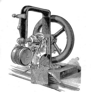 The first sewing machine using the lockstitch principle