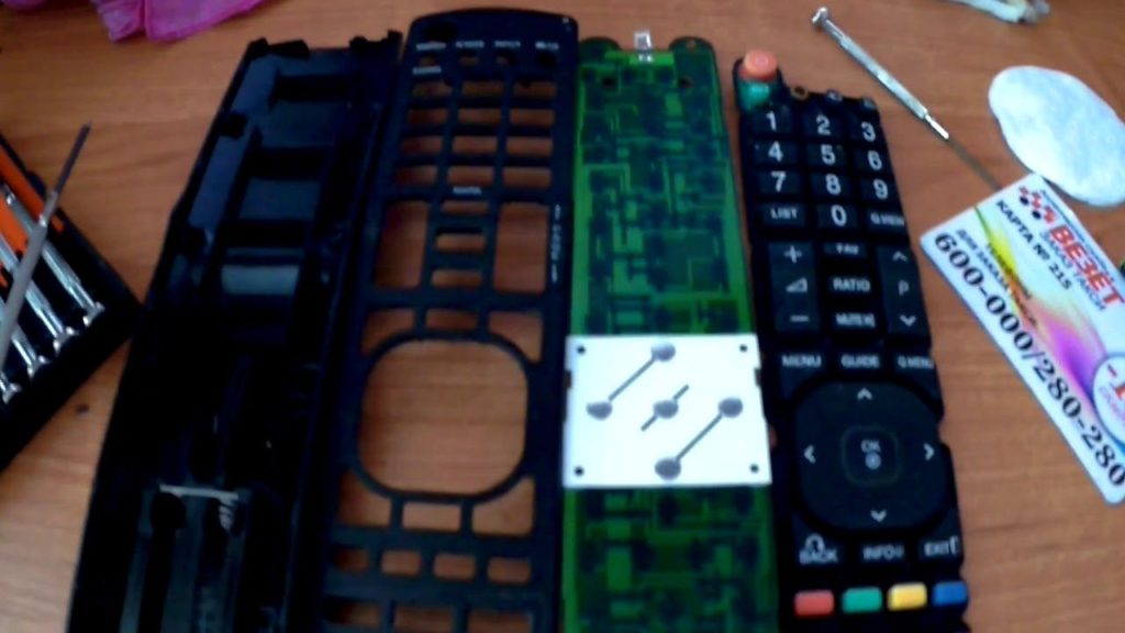 disassembled remote control