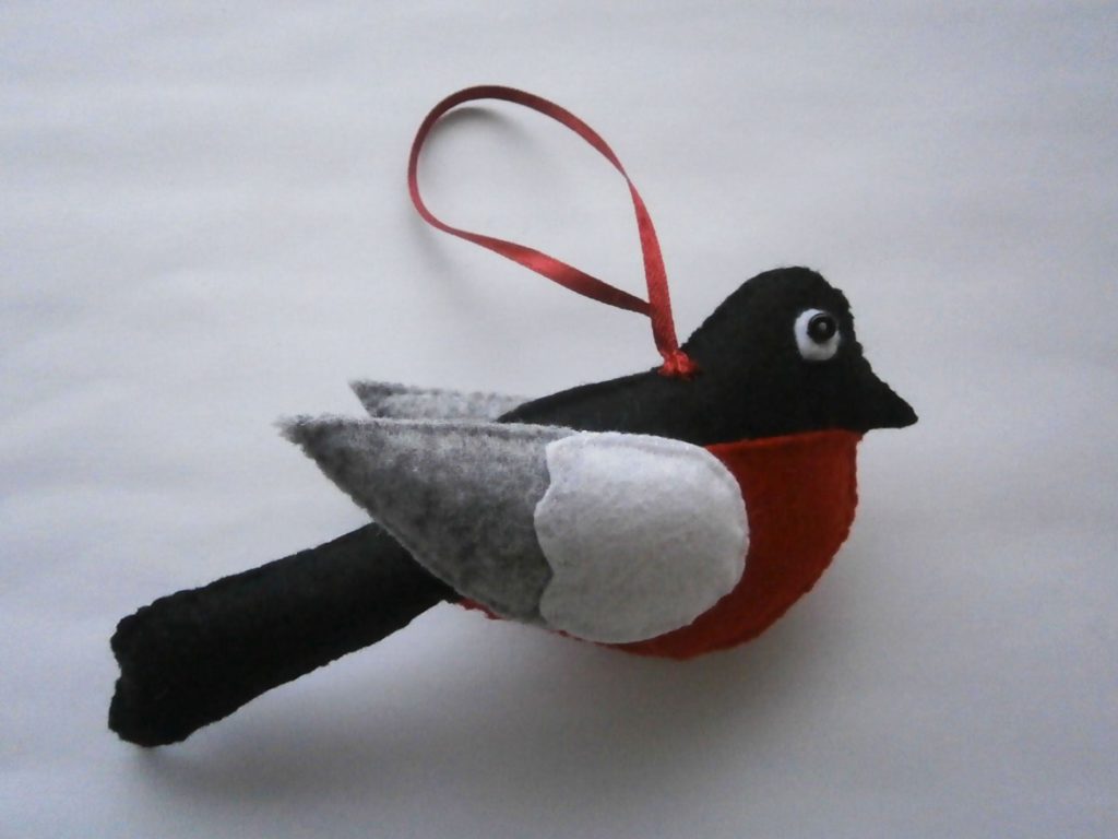 DIY bullfinch na vianočný stromček