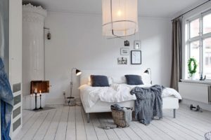 Camera da letto in stile scandinavo