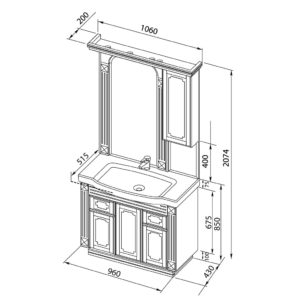 bathroom mirror height