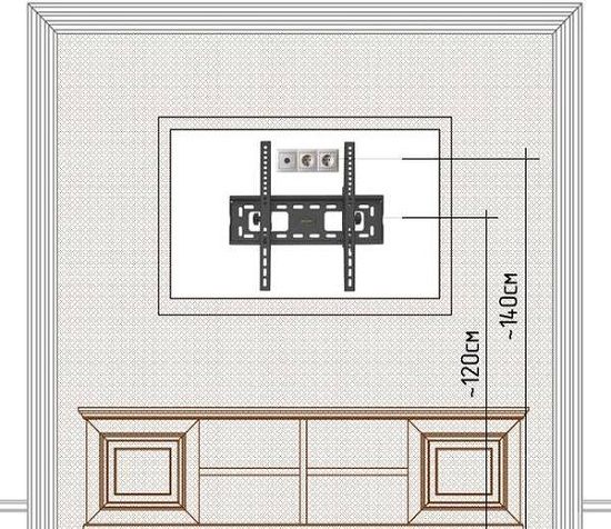 벽에 걸린 침실의 TV 높이