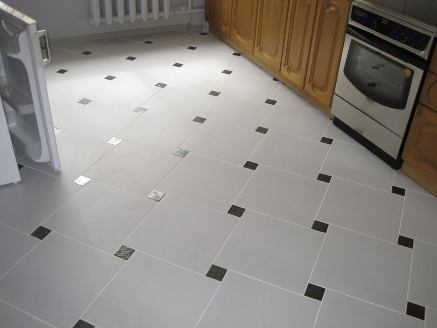 Tiles in the kitchen.